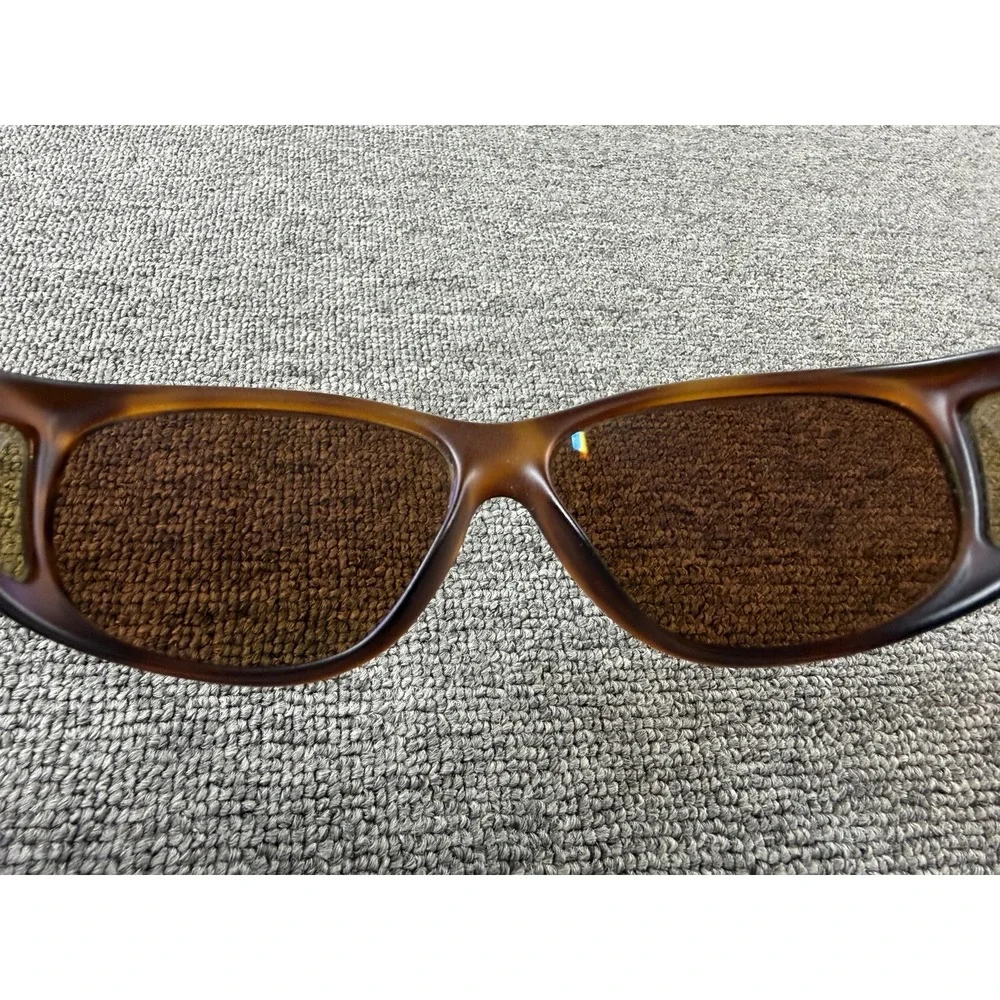 Ocean Waves Sunglasses Mens One Size Brown Tortoise Wrap Blue Mirrored Nassau